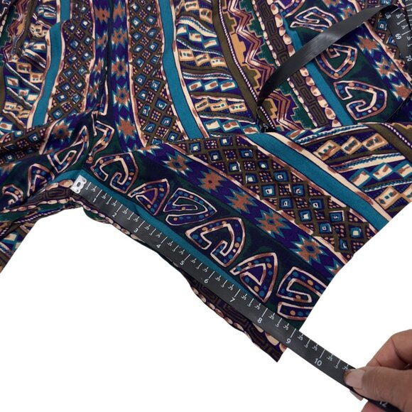 Vintage 90s Southern Lady Women Size L Rayon Elastic Waist Pleated Front Shorts - Picture 7 of 12